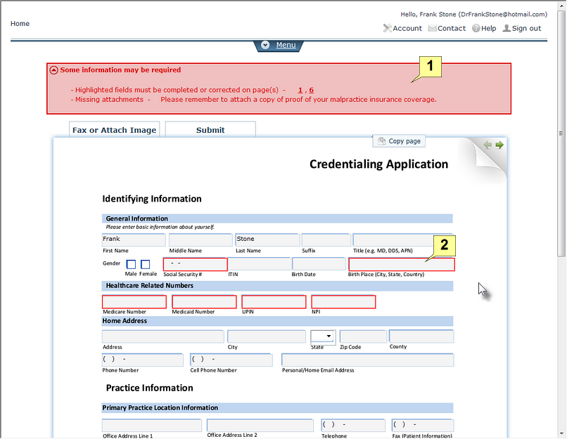 Figure 10 Open Fill Out & Submit Document